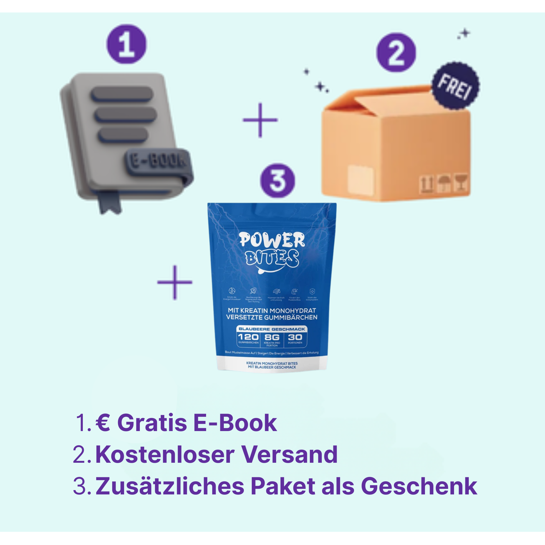 Erhalte eBook + 1 Gratis-Packung + kostenloser Versand